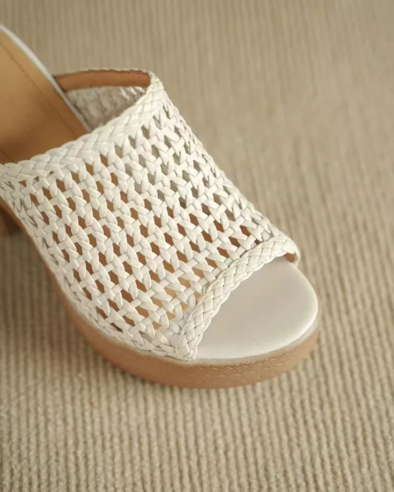 Women’s Platform High Heel Summer Sandals – Thick Sole Casual Slip-On Shoes