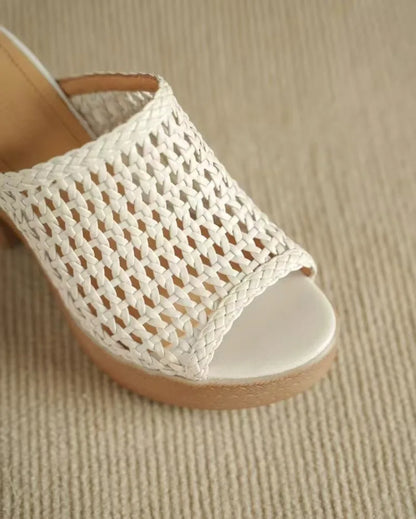 Women’s Platform High Heel Summer Sandals – Thick Sole Casual Slip-On Shoes