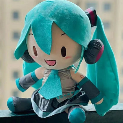 32cm Kawaii Hatsune Miku Plush Doll – Anime Bow Miku Plush Pillow, Sofa Ornament, Room Decoration, Birthday Gift
