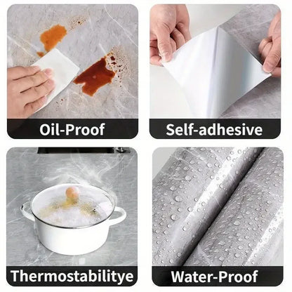 Self-Adhesive Wallpaper Tile Stickers - Waterproof 30x30cm Kitchen & Bathroom Home Decor