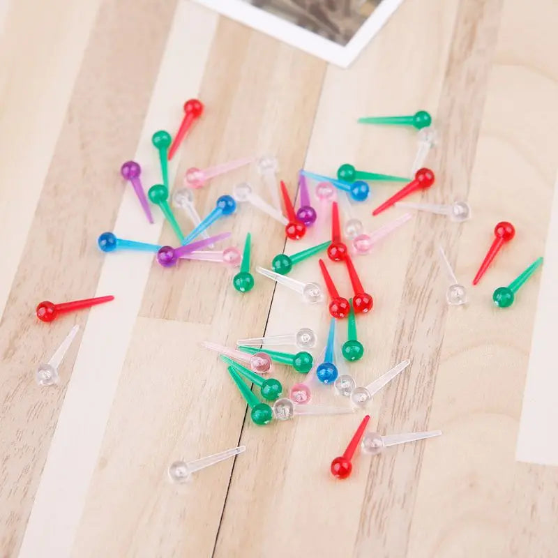 200pcs Plastic Safety Push Pins – Thumbtacks for Dressmaking, Scarf, Tailor & Office Use