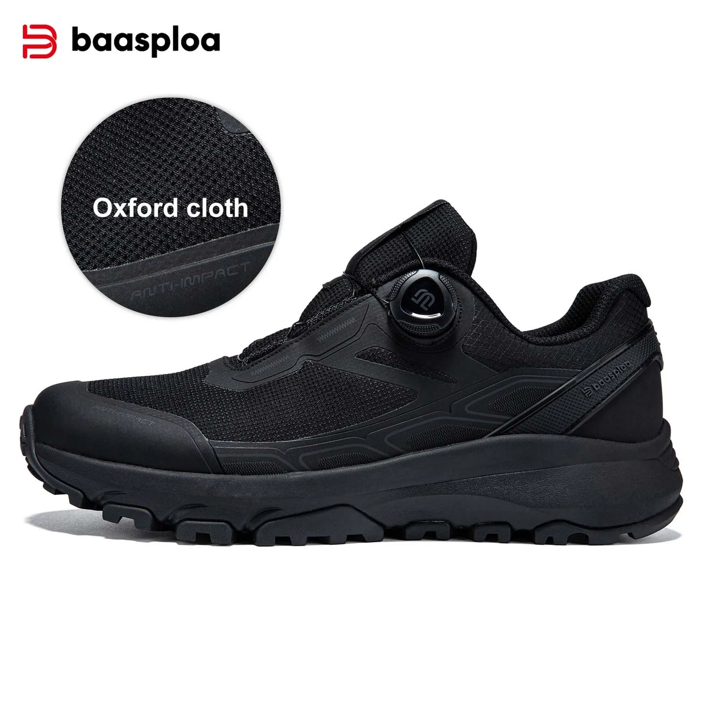 Baasploa Men’s Hiking Shoes – Breathable Outdoor Climbing & Walking Sneakers, Non-Slip & Durable