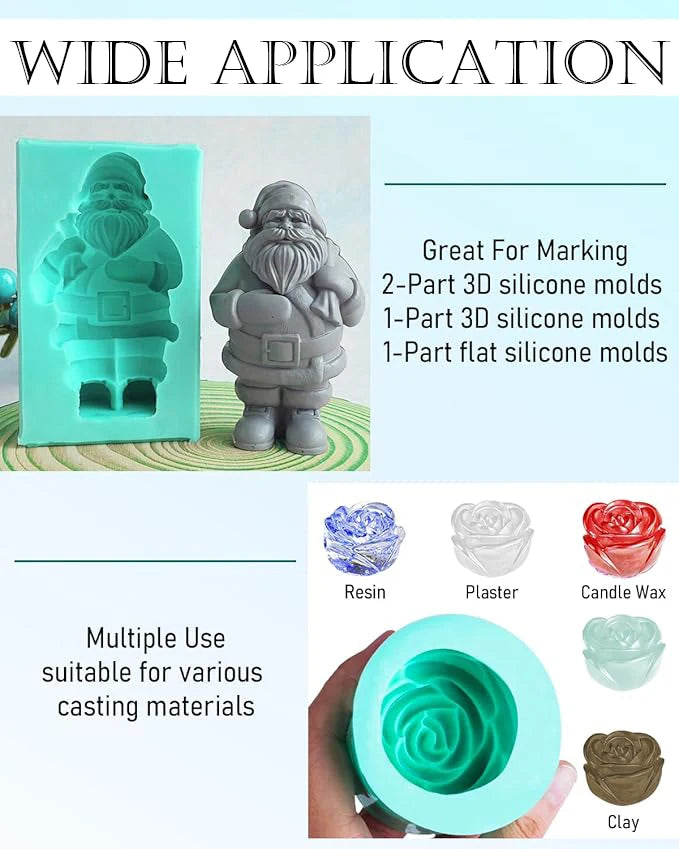 20A Silicone Mold Making Kit 32oz – Green Liquid Rubber, Fast Cure Mold Maker for Resin Casting & DIY Craft Molds