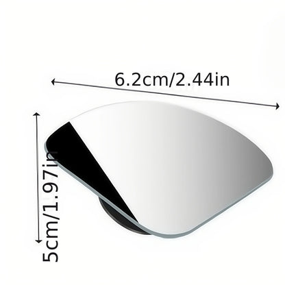 2pcs Universal Glass Car Blind Spot Mirrors – 360° Adjustable HD Wide-Angle Rearview for All Cars