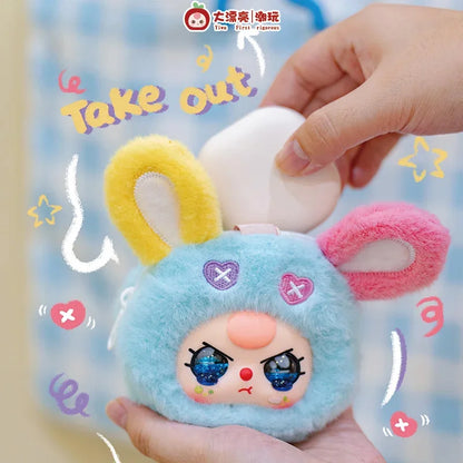 Baby Series Plush Blind Box Set — 3 Mini Storage Pouches, Earphone & Makeup Bag Mystery Gift Pendant