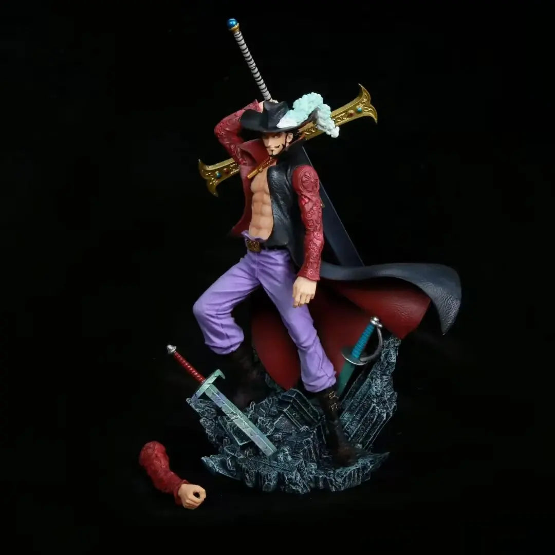 28cm One Piece Dracule Mihawk Figure — Eagle Eye PVC Anime Statue, Collectible Model Doll, Gift & Desk Ornament