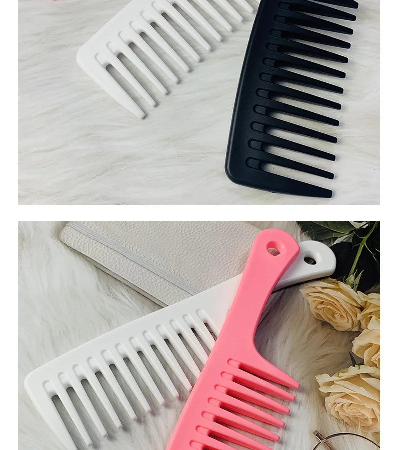 Heat Resistant Hairdressing Comb – Wet Hook Curly Hair Brush with Coarse Wide Spike Teeth, Pro Salon Styling & Dyeing Tool for Women