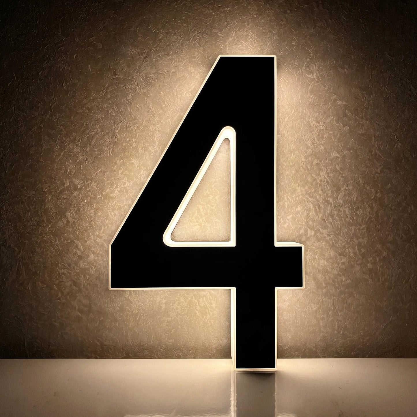 Solar LED House Number Light - Waterproof Light-Up Address Sign for Outdoor Home Decor