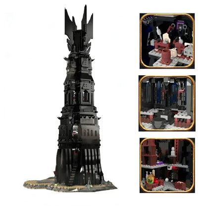 5471PCS Black Tower Building Blocks Kit 2024 – MOC Model Toy for Boys & Adults Birthday Gift