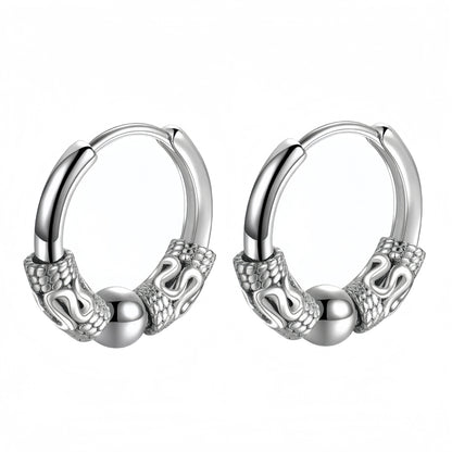 Long Hanging Cross & Leaf Hoop Earrings – Vintage Stainless Steel Hip Hop Unisex Jewelry Accessories