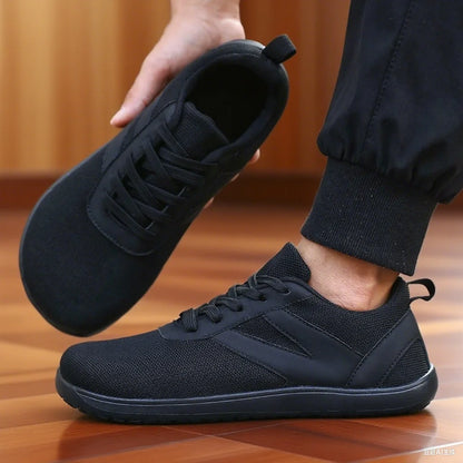 Men’s Mesh Barefoot Shoes - Wide-Toe Minimalist Lightweight Breathable Sneakers for Running, Walking, and Casual Wear