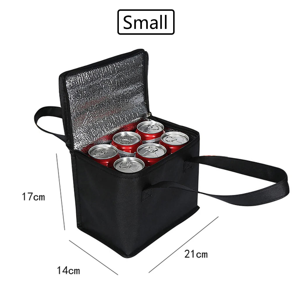 Portable Insulated Lunch Cooler Bag – Folding Thermal Picnic Tote, Ice Pack Food & Drink Carrier, Beer Delivery Bag