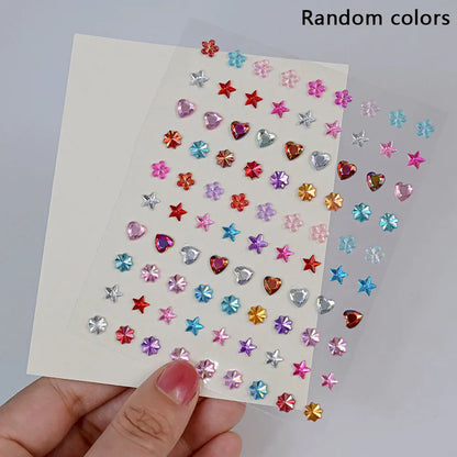 5D Face Diamond Gem Stickers - Colorful Rhinestone Body Makeup Tattoo for Festival, Nail Art & DIY Bling Style