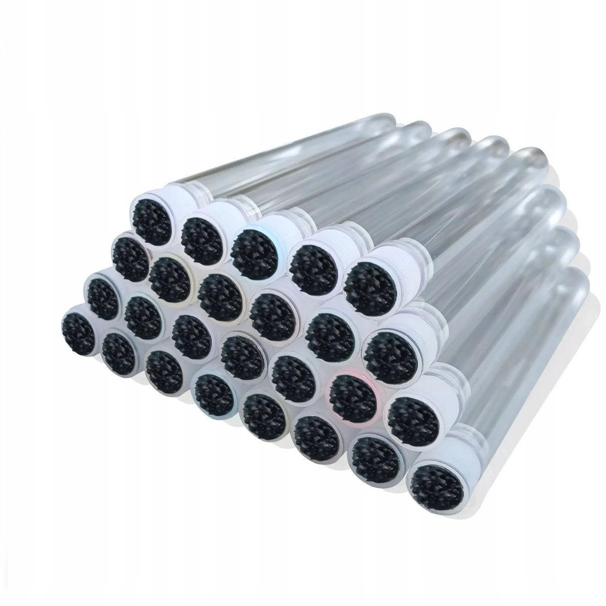 50PCS Eyelash and Eyebrow Brushes with Storage Tubes - Reusable Mascara Wands and Applicators for Lash Extensions and Makeup Care