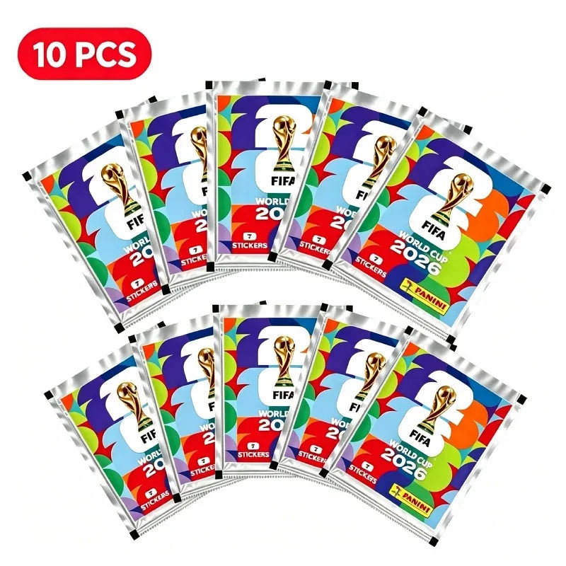 Panini 2026 World Cup Sticker Collection - 50-Pack Soccer Player Stickers with Complete Album for Football Fans
