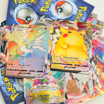 55/100pcs Pokémon VMAX & GX Pikachu Card Set – Rare Battle Trainer Collection for Kids & Gift Toy