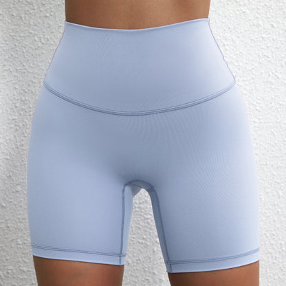Women’s Solid Color Yoga Shorts – Compression Sport Leggings, Sweat-Wicking Training & Cycling Shorts with Pocket
