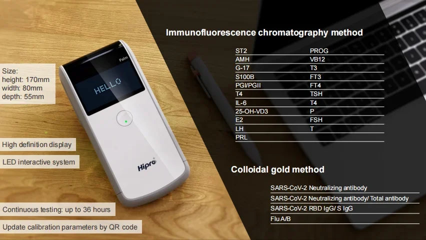 2023 POCT Fluorescence Immunoassay Analyzer Palm F — Thyroid TSH Testing for Hospitals, Clinics, and Labs
