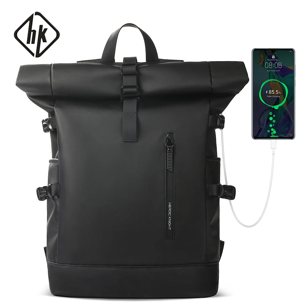 HK Expandable Travel Backpack for Men – Large Capacity Waterproof 15.6” Laptop Bag, Hiking Rucksack & Cycling Daypack with USB Port