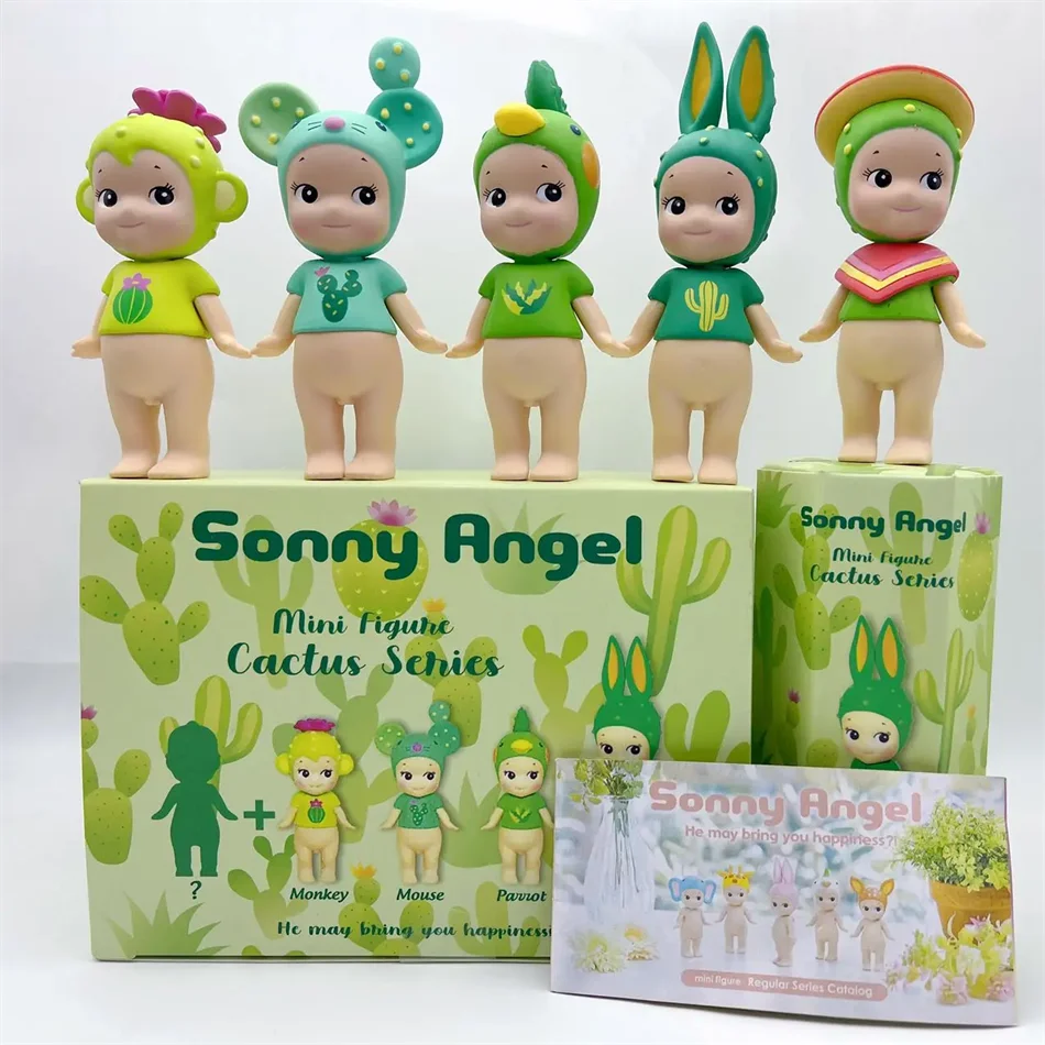 Sonny Angel Mini Figure Cactus Series — Mystery Blind Box Toy Doll, Lucky Mascot, Handmade Christmas Gift