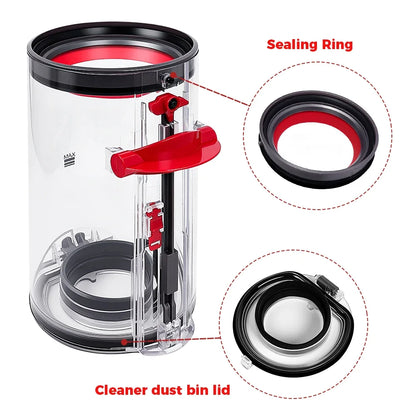 HEPA Filter Kit for Dyson V10 SV12 - Dust Bin Lid Replacement Accessory for Vacuum Cleaner Spare Parts