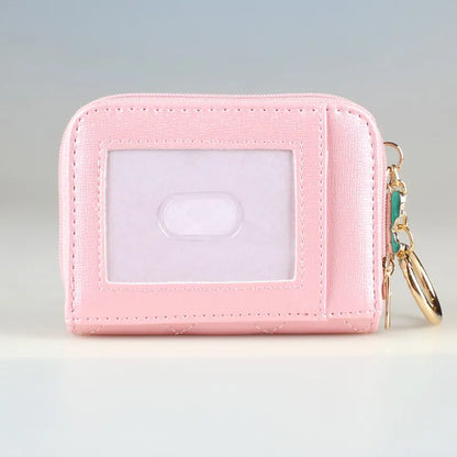 Pink Quilted Women's Wallet - Stylish Female Coin Purse (Model 6717)