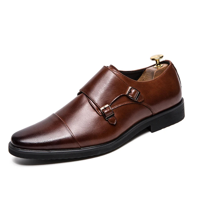Men’s Genuine Leather Oxford Shoes - Luxury British Lace-Up Business Casual & Wedding Dress Shoes