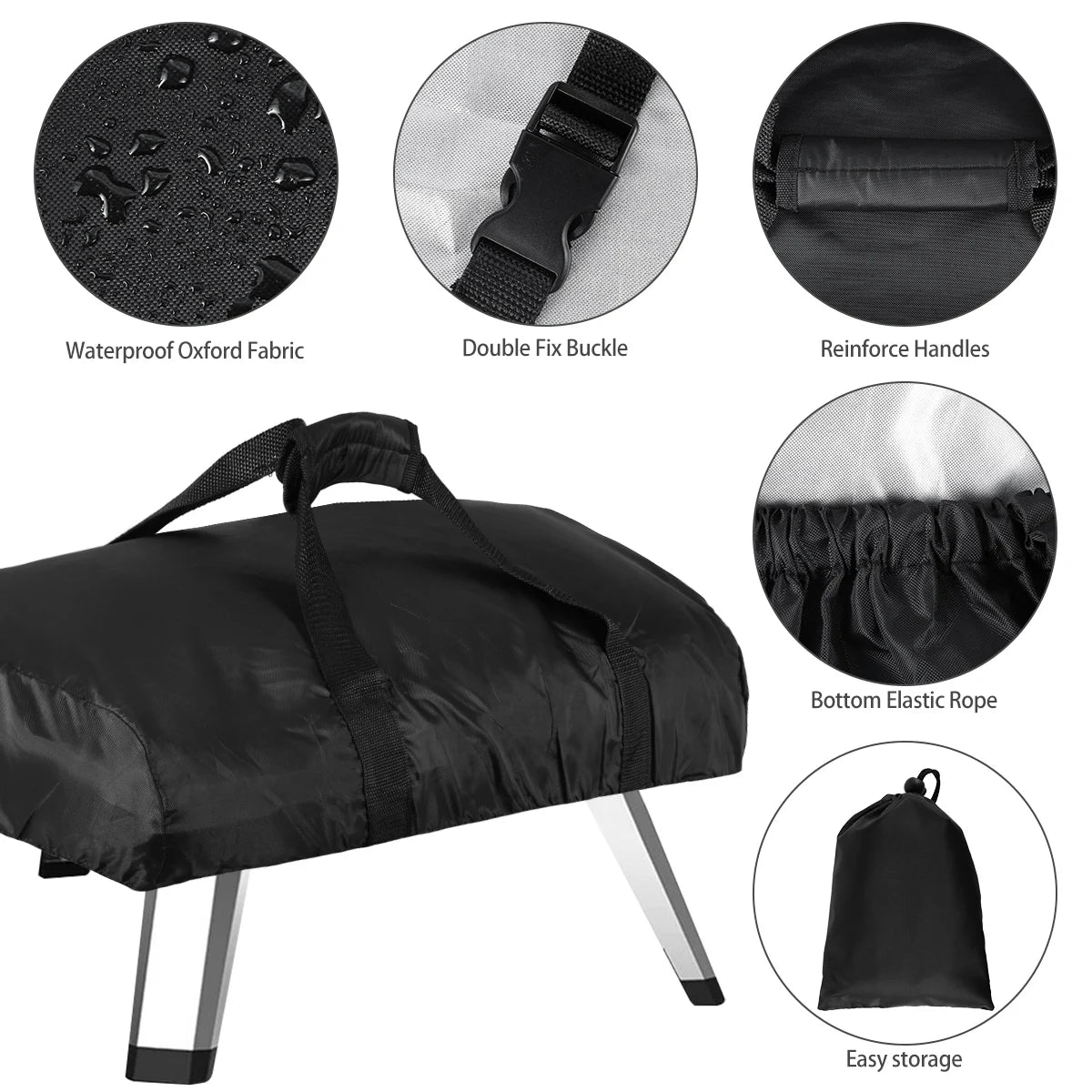 Ooni Koda 12 Pizza Oven Cover - Waterproof Oxford Cloth | Outdoor Oven Protective Cover | BBQ Accessories for Grill
