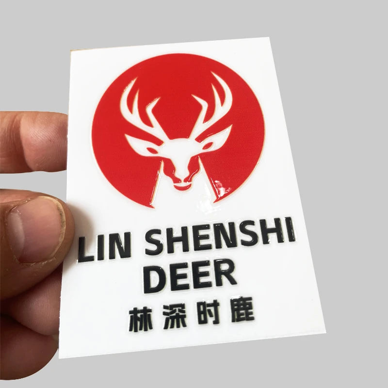 50pcs Custom UV Print Transfer Stickers — Self-Adhesive Crystal Logo Labels for Bottles, Bags & Boxes