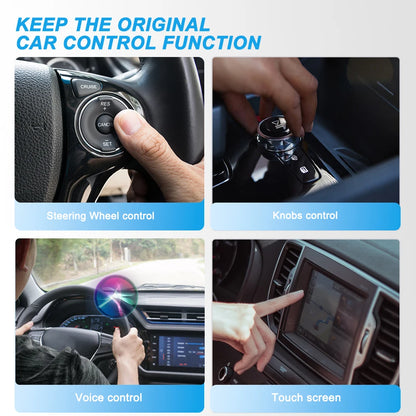 2-in-1 Wired to Wireless CarPlay & Android Auto Adapter – 5GHz WiFi Mini Dongle for 99% of Cars with Original Wired Systems