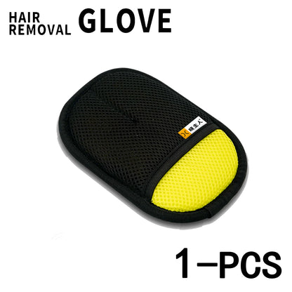 Pet Hair Remover Gloves for Cats & Dogs — Reusable Electrostatic Grooming Glove with 2-in-1 Lint Roller Brush, Safe & Washable