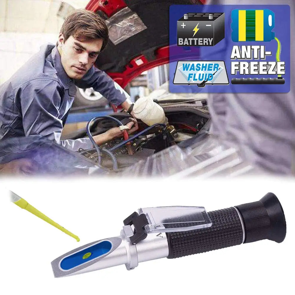 Automotive Antifreeze Coolant Refractometer - Tester for Coolant, DEF, Battery Acid & Windshield Washer Fluid