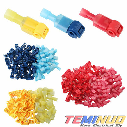T-Tap Wire Connectors - Nylon Insulated Self-Stripping Quick Disconnect Electrical Wire Splice Terminals, 40/50/60PCS