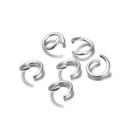 200pcs/Lot Stainless Steel Jewelry Findings - Open Single Loops Jump Rings & Split Rings Set for DIY Jewelry Making (3/4/5/6/7/8/10mm)
