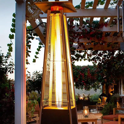 Outdoor Pyramid Gas Flame Patio Heater – Standard Flame Heater for Backyard, Patio & Outdoor Activities