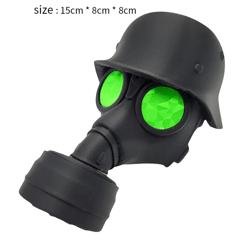 Steel Helmet Trailer Hitch Cover - Gas Mask Style Receiver Tube Protector for Rust Prevention