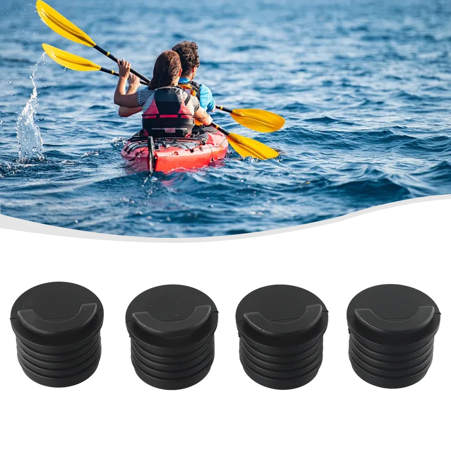 4-Pack Kayak Drain Plugs – 3.5 cm/1.20 inches for Canoe, Boat, and Bung Drain Holes, Practical Replacement Parts