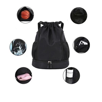 Sports Basketball Backpack — Waterproof Travel Bag for Outdoor, Swimming, Fitness, Hiking, Climbing, and Basketball Gear