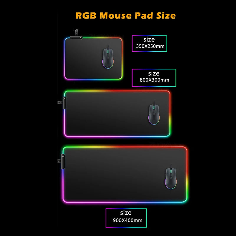 RGB Backlit Anime Gaming Mouse Pad – Naruto Itachi Uchiha LED Desk Mat for Keyboard & PC Gamer Accessories Large Desk Pad