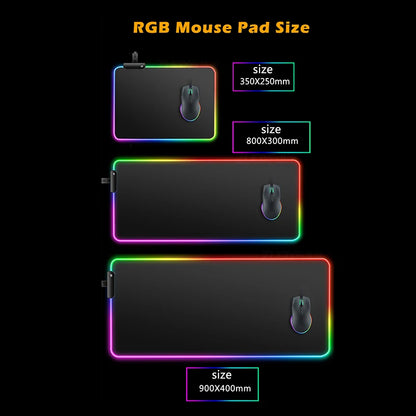 RGB Backlit Anime Gaming Mouse Pad – Naruto Itachi Uchiha LED Desk Mat for Keyboard & PC Gamer Accessories Large Desk Pad
