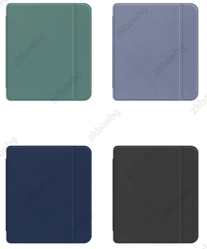 Slim PU Leather Case for KOBO Libra — Shockproof Smart Cover for Libra Colour 2024, Libra 2 2021 7" N428 N418 eBook with Clear Back