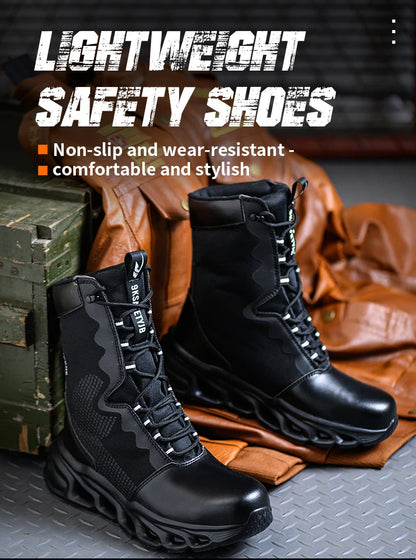 Men's Steel Toe Work Sneakers - Safety Shoes, Puncture-Proof Boots, Indestructible Lightweight Footwear for Security