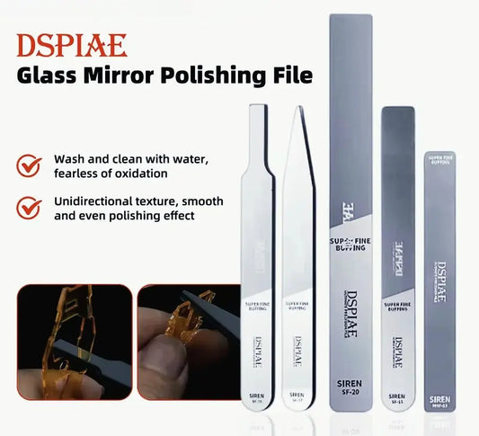 DSPIAE Ultimate Precision Glass Files – MSF-13/SF-15/SF-16/SF-17 for Gundam Model Making, Hobby DIY Tools