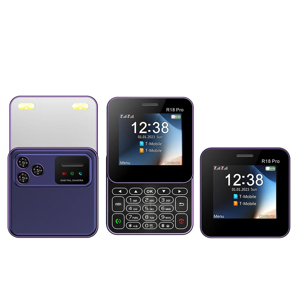 2024 NEW SERVO R18Pro Mini Mobile Phone – 2.4" Rotating Screen, Button Slider, Flashlight, Magic Voice, Dual SIM Standby