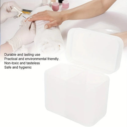 2-Grid Nail Storage Box — Cosmetic Organizer for Nail Polish Remover Pads & Cotton Film