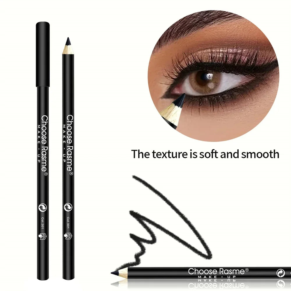 3PCS Waterproof & Smudge-Proof Black Eyeliner Pencils – Long-Lasting, Bold Eye Makeup with Smooth Glide Formula