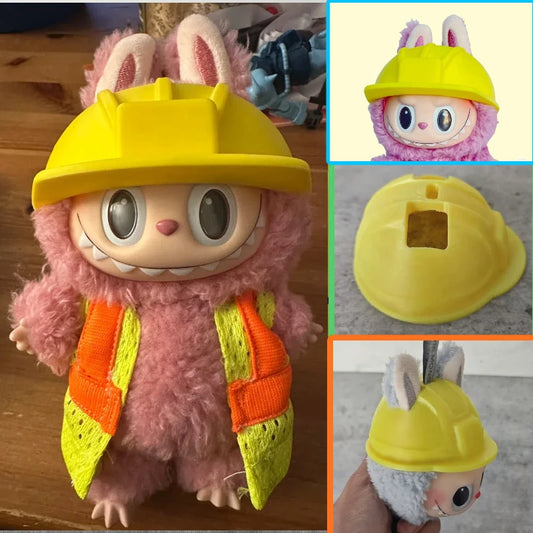 Labubu Doll Clothing – 15-17CM V1-V3 BJD Hard Hat & Work Outfit Accessories, Fashion Replacement Suit