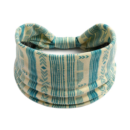 Bohemian Wide Cotton Stretch Headband for Women – Turban Headwrap, Bandage Hairband, Bandana Hair Accessories