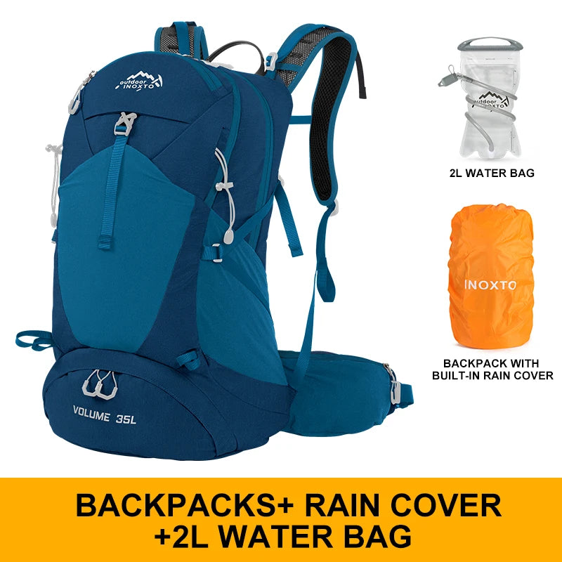 35L Mountaineering Backpack - Waterproof Outdoor Sports Bag for Men & Women, Camping & Hiking Rain Gear