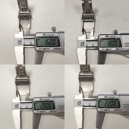Watchdives Stainless Steel Watch Clasp – 16mm/18mm/20mm/22mm Folding Safety Milled Deployant Replacement Buckle